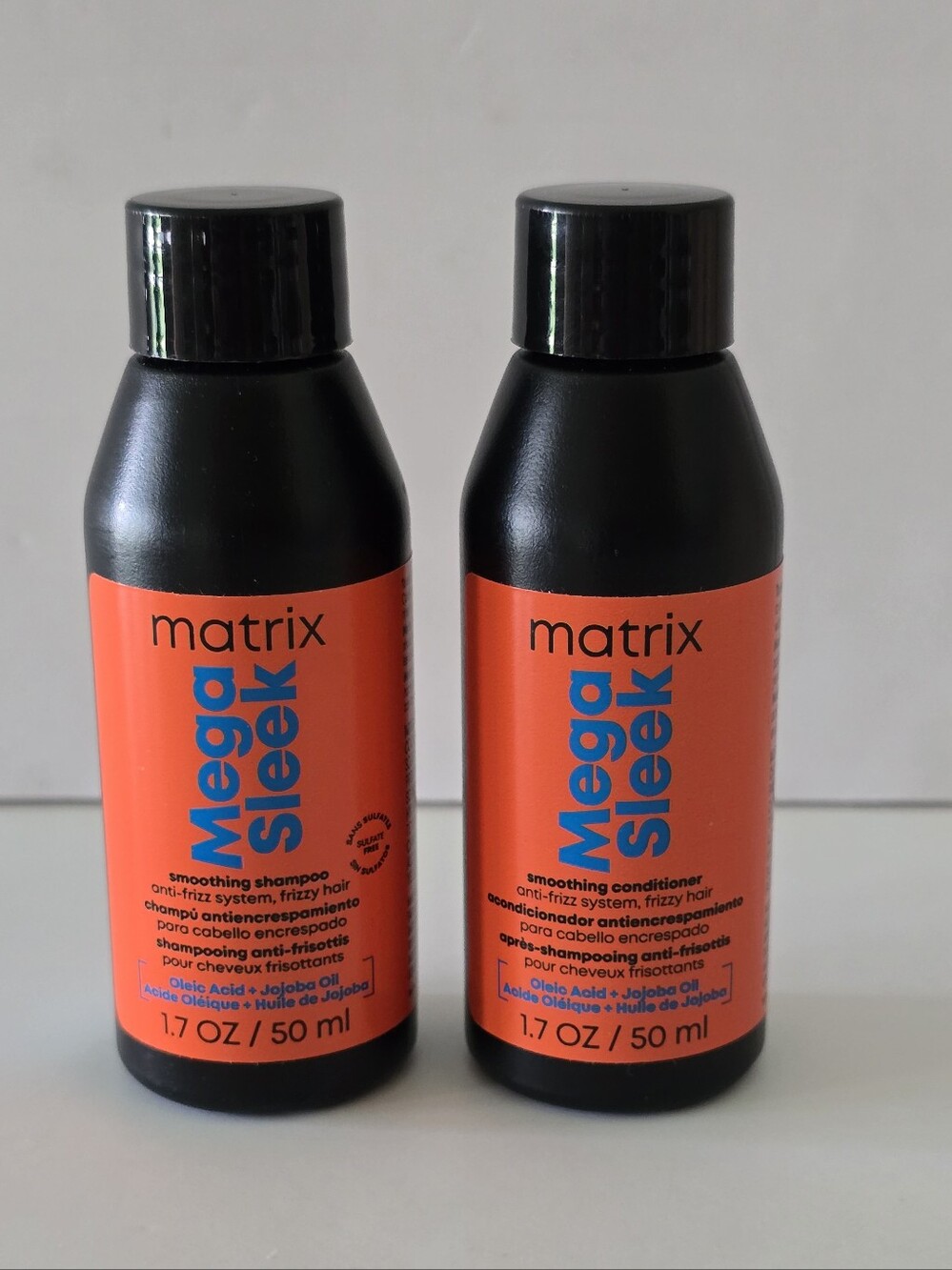 Matrix Mega Sleek Shampoo & Conditioner Travel Size, 1.7 Oz Each. New